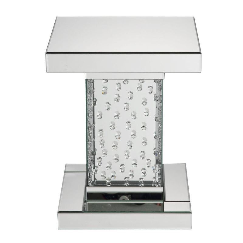Nysa - 20" End Table - Mirrored & Faux Crystals - R&R Furniture Gallery (Fountain Valley, CA)