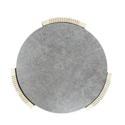 Kasa - End Table - Sintered Stone & Champagne - R&R Furniture Gallery (Fountain Valley, CA)