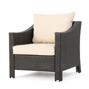 Antibes - 4 Pieces Wicker Chat Set - Brown / Beige - R&R Furniture Gallery (Fountain Valley, CA)