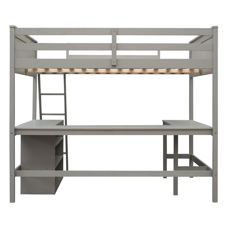 Loft Bed With Shelves With Desk - R&R Furniture Gallery (Fountain Valley, CA)