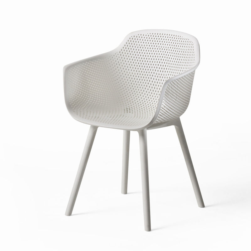 Set of two Noble House Lotus chairs with modern design and sleek wooden frames, perfect for dining or living spaces.