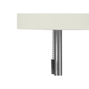 Set of two 8th Street contemporary nickel table lamps with USB ports, featuring sleek modern design and adjustable shades.