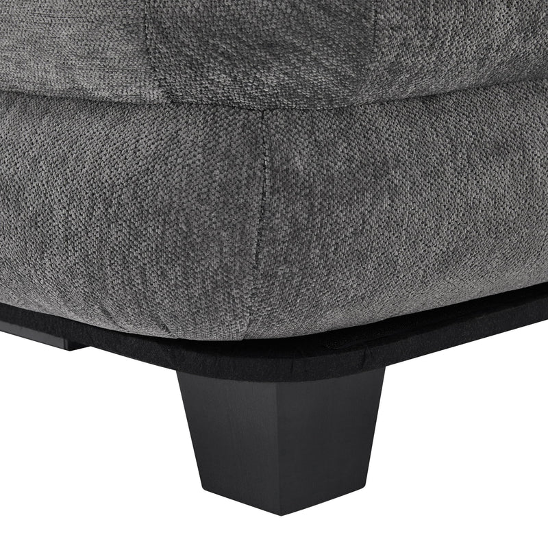 Noble House oversized chaise lounge sofa bed with deep seat and layered armrests, showcasing its plush, modern design.