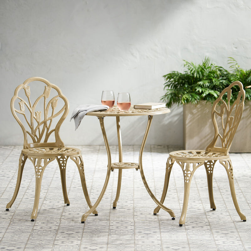 Nassau - Cast 3 Piece Bistro Set - R&R Furniture Gallery (Fountain Valley, CA)
