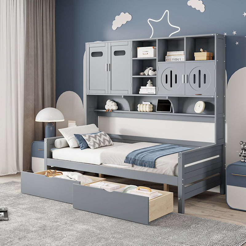 Daybed With All-In-One Cabinet And Shelf - R&R Furniture Gallery (Fountain Valley, CA)