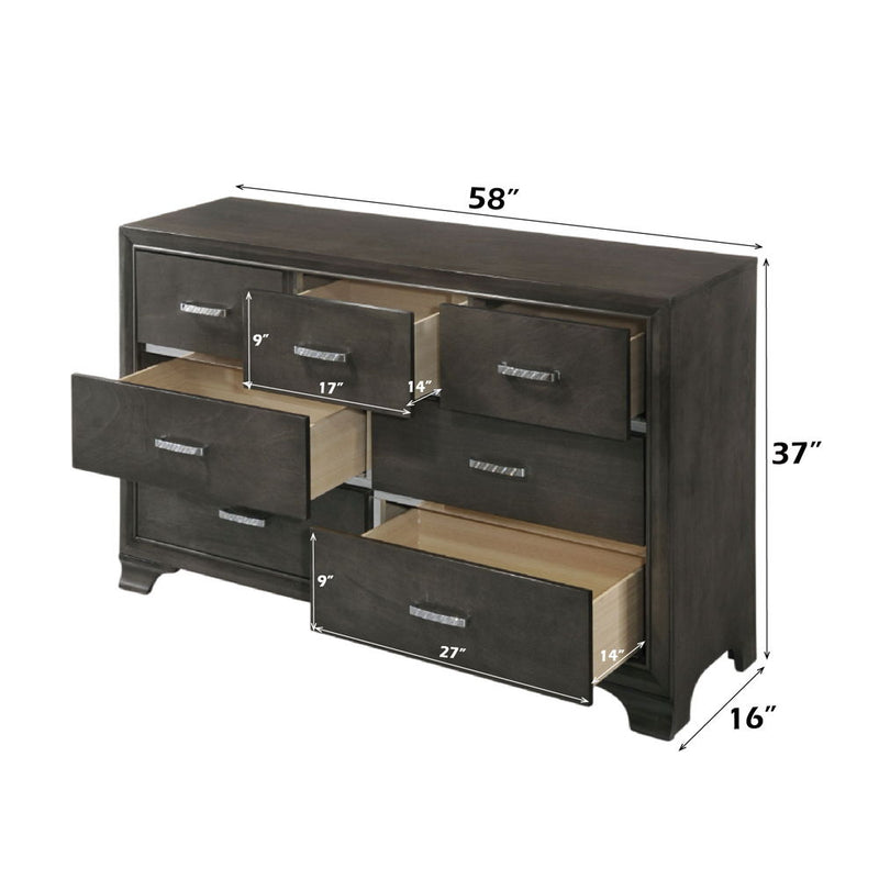 Carine II - Dresser - Gray - R&R Furniture Gallery (Fountain Valley, CA)