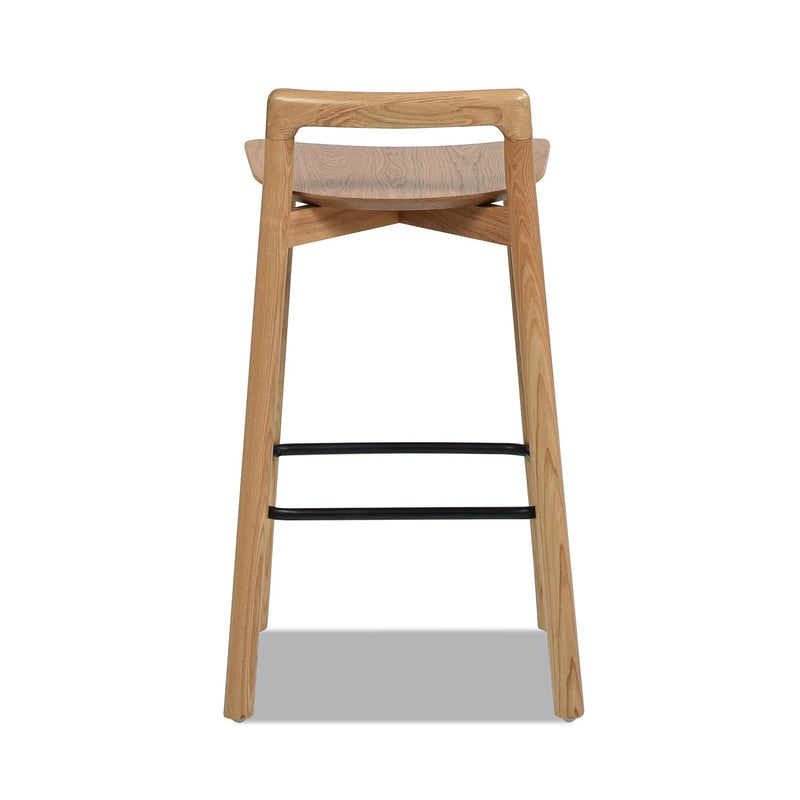 Sven - Modern Minimalist Low Back Counter Stool - Natural Blonde Ash - R&R Furniture Gallery (Fountain Valley, CA)