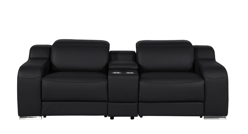 1116 - 3-Piece Modular Power Reclining Console Loveseat In With 2 Power Recliners & Power Headrests