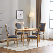 French Country Style Dining Chair With Upholstered Seating And Fluted Legs - R&R Furniture Gallery (Fountain Valley, CA)