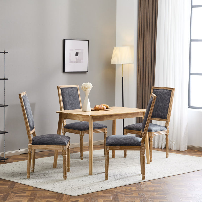 French Country Style Dining Chair With Upholstered Seating And Fluted Legs - R&R Furniture Gallery (Fountain Valley, CA)