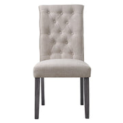 Yabeina - Side Chair (Set of 2) - Beige Linen & Gray - R&R Furniture Gallery (Fountain Valley, CA)