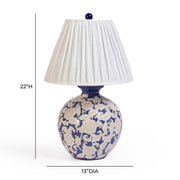 Diana - Table Lamp - Blue & White - R&R Furniture Gallery (Fountain Valley, CA)