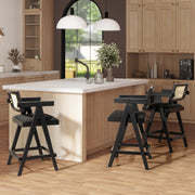 Milan - Modern Webbing Back Stool With Arms (Set of 3) - R&R Furniture Gallery (Fountain Valley, CA)