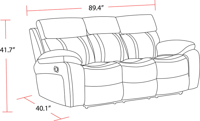 Theon - Manual Glider Reclining Sofa Set - R&R Furniture Gallery (Fountain Valley, CA)