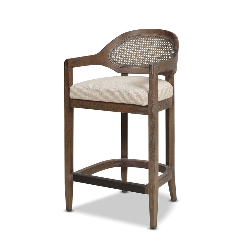 Americana - Mid-Century Modern Cane Back Counter Stool - R&R Furniture Gallery (Fountain Valley, CA)