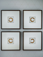 Dallbourne - Wall Art Set (Set of 4) - White / Gold Finish - R&R Furniture Gallery (Fountain Valley, CA)