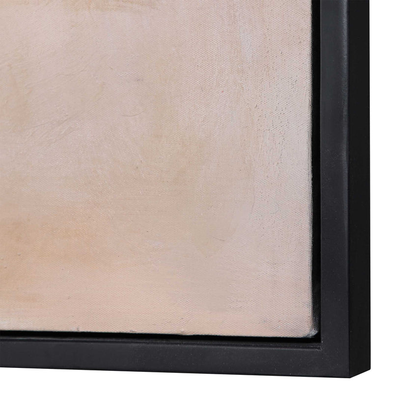 Abstract summer sunset canvas art in red tones by Uttermost, featuring vibrant colors and modern design on a stretched canvas.