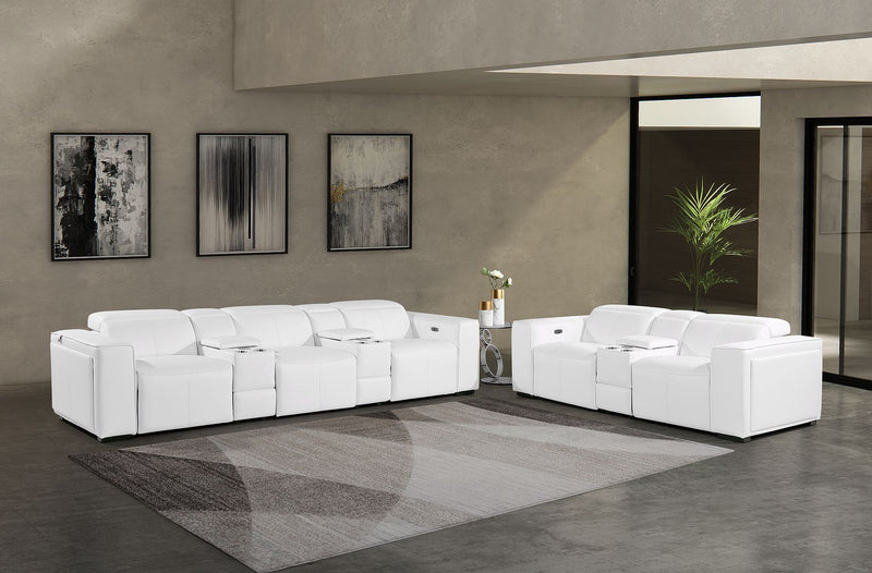 1224 - 8-Piece Modular Power Reclining Sofa & Loveseat Set In With 5 Power Recliners & Power Headrests - R&R Furniture Gallery (Fountain Valley, CA)