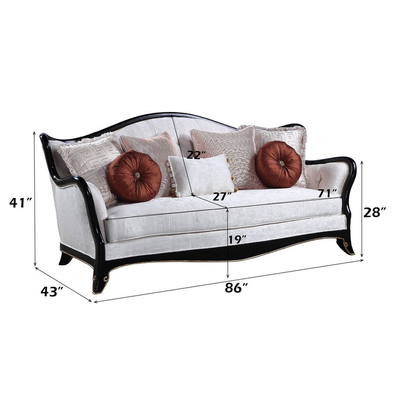 Nurmive - Sofa With 7 Pillows - Beige Fabric - R&R Furniture Gallery (Fountain Valley, CA)