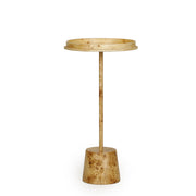Destin - Burl Designer Side Table - Natural - R&R Furniture Gallery (Fountain Valley, CA)