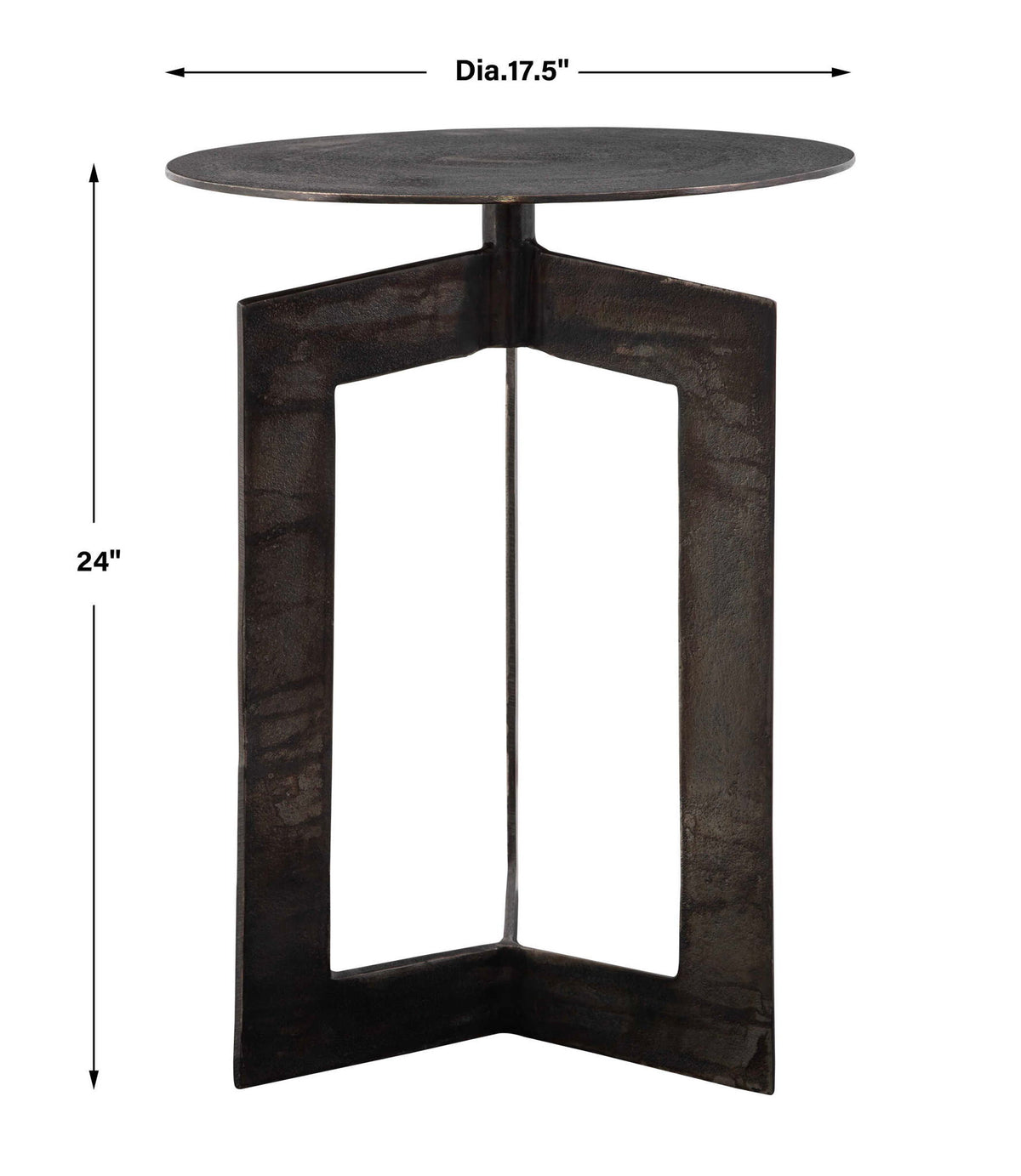 Deltoid - Accent Table - Gunmetal