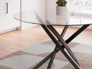 Pharwynn - Round Dining Room Table - Black - R&R Furniture Gallery (Fountain Valley, CA)