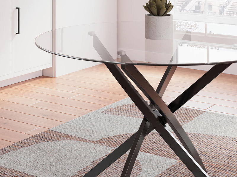Pharwynn - Round Dining Room Table - Black - R&R Furniture Gallery (Fountain Valley, CA)