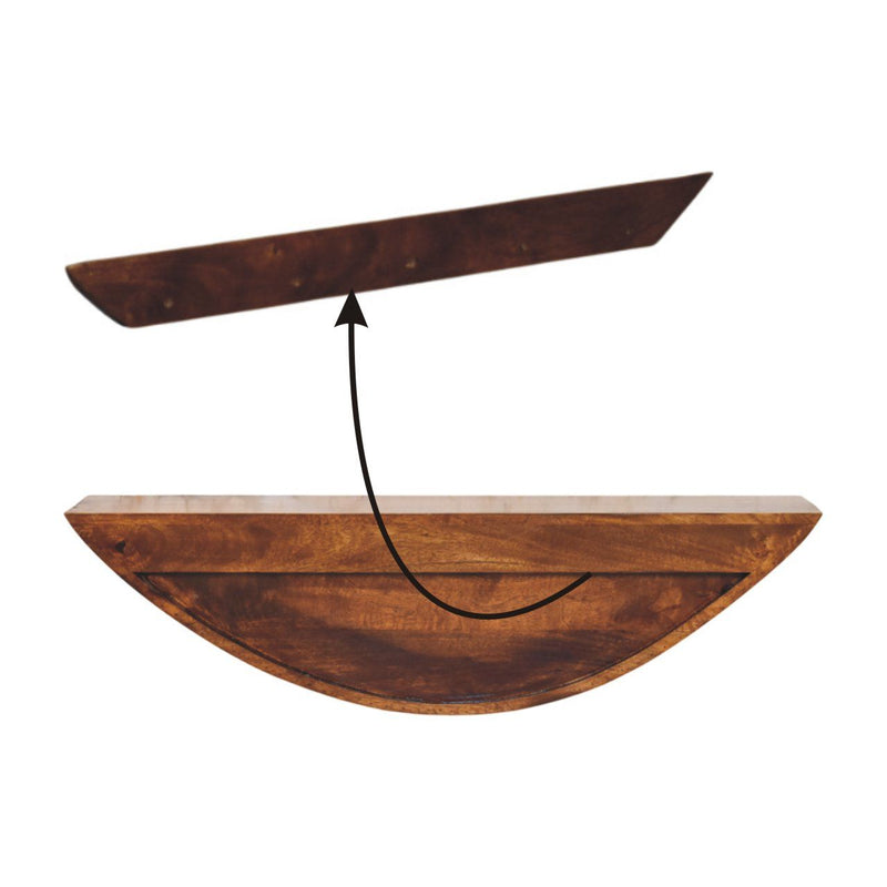 Crescent - Floating Wall Shelf - Brown - R&R Furniture Gallery (Fountain Valley, CA)