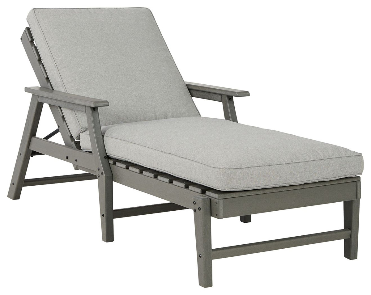 Visola - Chaise Lounge with Cushion - Gray - R&R Furniture Gallery (Fountain Valley, CA)