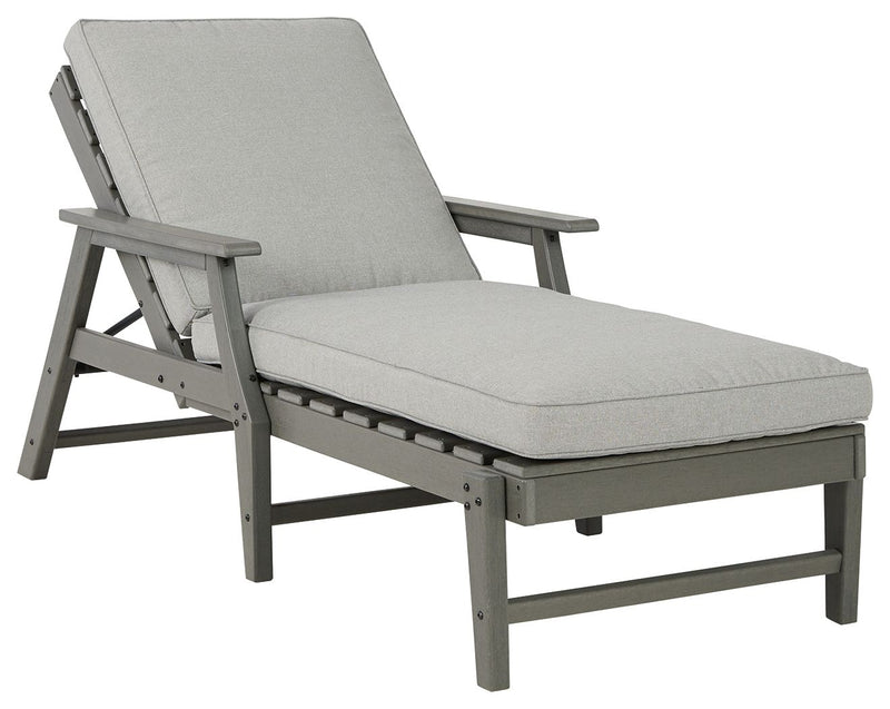 Visola - Chaise Lounge with Cushion - Gray - R&R Furniture Gallery (Fountain Valley, CA)