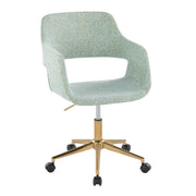 Lumi Source Margarite contemporary task desk chair with black upholstered seat and modern design, suitable for office or study.