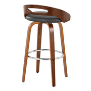 Lumi Source Cassis contemporary fixed height barstools with swivel, round footrest, set of 2, in sleek modern design.