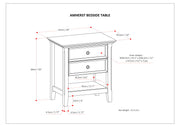 Amherst - Handcrafted Bedside Table - R&R Furniture Gallery (Fountain Valley, CA)