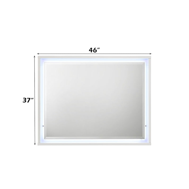 Esther - Mirror With LED - White / Silver - R&R Furniture Gallery (Fountain Valley, CA)