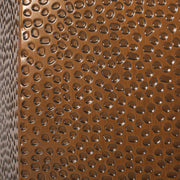 Modern hammered iron geometric end table by Noble House with a sleek, contemporary design and textured metal finish.