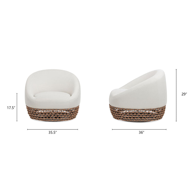 Willow - Upholstered Patio Deep Seating Armchair, Wicker Frame - R&R Furniture Gallery (Fountain Valley, CA)