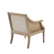 Transitional Cane Accent Armchair And Back Cushion - Natural - R&R Furniture Gallery (Fountain Valley, CA)