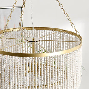 Amanda - Beaded Chandelier - White - R&R Furniture Gallery (Fountain Valley, CA)