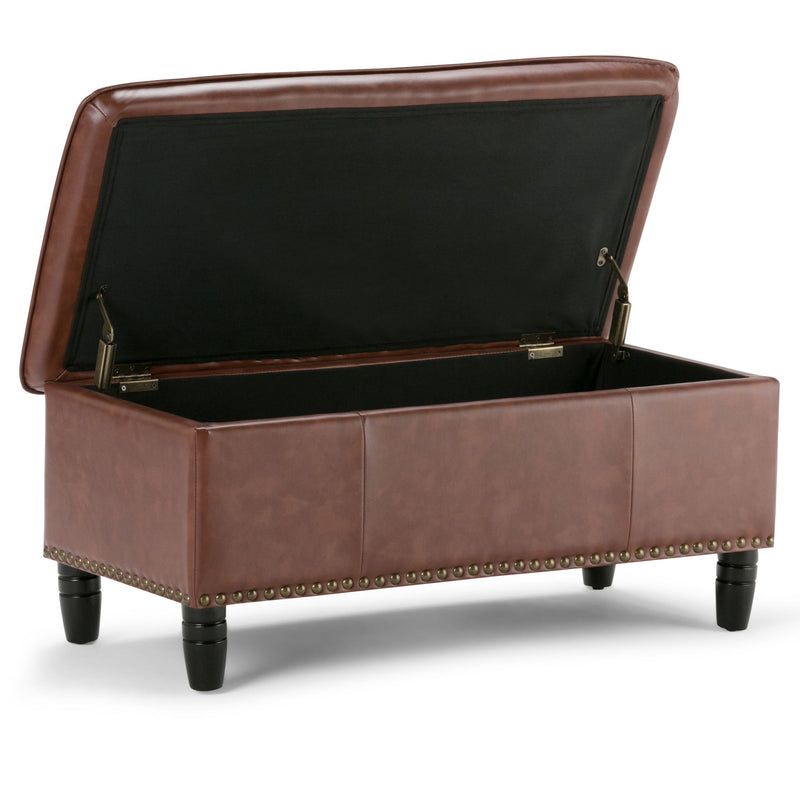 Emily - Storage Ottoman - Cognac - R&R Furniture Gallery (Fountain Valley, CA)
