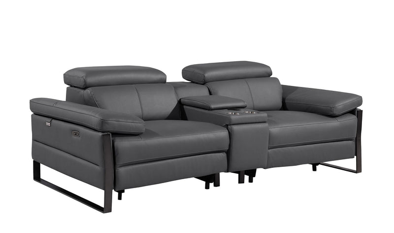 1246 - Modular Power Triple Reclining Sofa, Console Loveseat, And Chair Set With Power Headrests