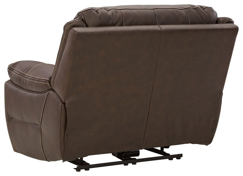Dunleith - Zero Wall Recliner w/PWR HDRST - Chocolate - R&R Furniture Gallery (Fountain Valley, CA)
