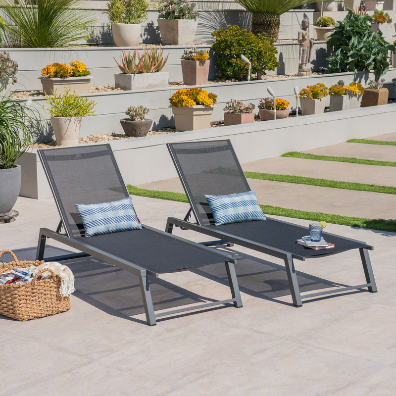 Myers - Modern Chaise Lounge Set With Adjustable Back - R&R Furniture Gallery (Fountain Valley, CA)