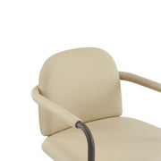 Modern Dining Chair (Set of 2) With Iron Frame - Espresso / Khaki - R&R Furniture Gallery (Fountain Valley, CA)