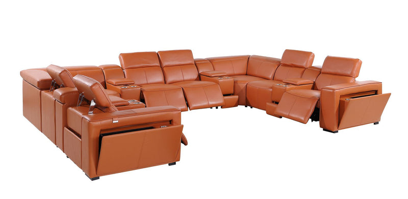 1224 - 12-Piece U-Shaped Sectional Sofa In With 4 Power Recliners & Power Headrests