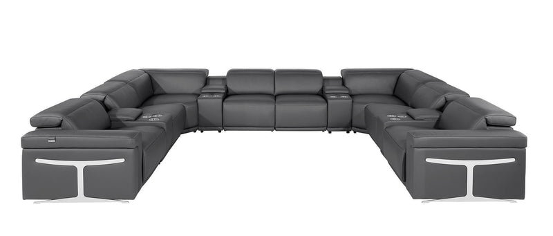 1126 - 12-Piece U-Shaped Sectional Sofa In With 4 Power Recliners & Power Headrests