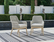 Seton Creek - Arm Chair With Cushion (Set of 2) - Gray - R&R Furniture Gallery (Fountain Valley, CA)