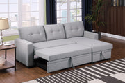 Upholstered Pull Out Sectional Sofa With Chaise - R&R Furniture Gallery (Fountain Valley, CA)