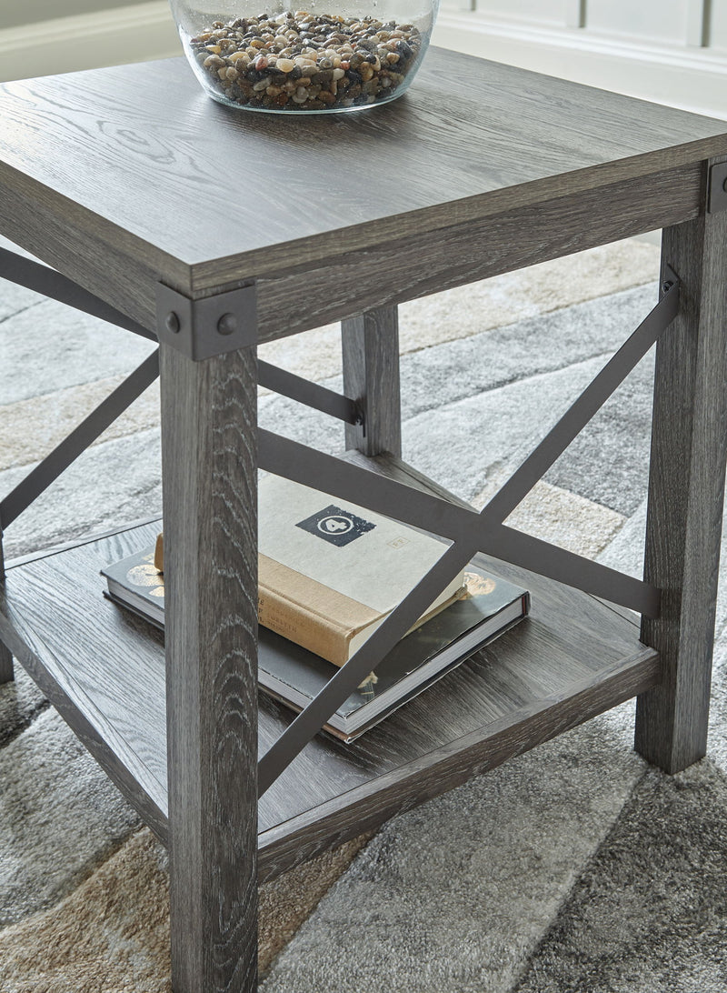 Freedan - Square End Table - Grayish Brown - R&R Furniture Gallery (Fountain Valley, CA)