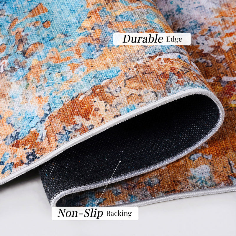 Maval - 8' X 10' Area Rug Washable - Multi - R&R Furniture Gallery (Fountain Valley, CA)
