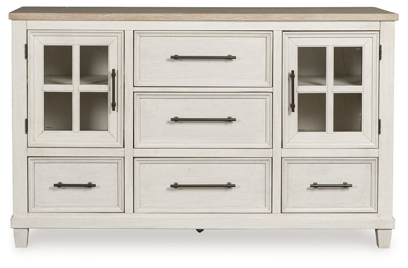 Shaybrock - Dresser - Antique White / Brown - R&R Furniture Gallery (Fountain Valley, CA)